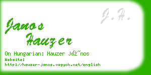 janos hauzer business card
